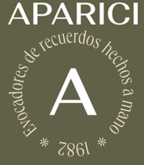 APARICI EVOCADORES DE RECUERDOS HECHOS A MANO 1982 A Logo (EUIPO, 02.06.2023)