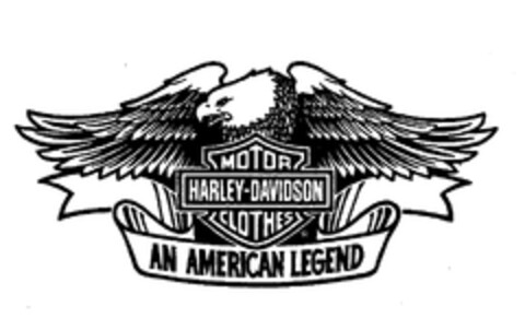 MOTOR HARLEY-DAVIDSON CLOTHES AN AMERICAN LEGEND Logo (EUIPO, 21.03.1997)