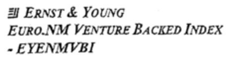 ERNST & YOUNG EURO.NM VENTURE BACKED INDEX - EYENMVBI Logo (EUIPO, 07/10/2000)