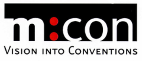 m:con VISION INTO CONVENTIONS Logo (EUIPO, 28.06.2002)