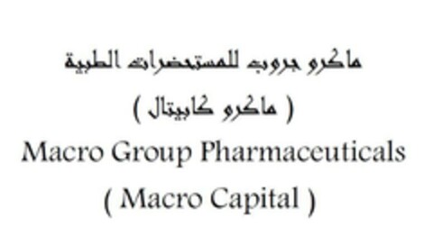Macro Group Pharmaceuticals (Macro Capital) Logo (EUIPO, 09/25/2014)