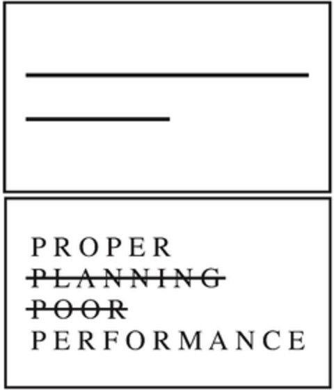 PROPER PLANNING POOR PERFORMANCE Logo (EUIPO, 27.04.2015)