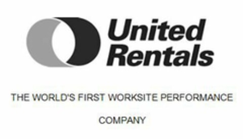 UNITED RENTALS THE WORLD'S FIRST WORKSITE PERFORMANCE COMPANY Logo (EUIPO, 20.05.2019)