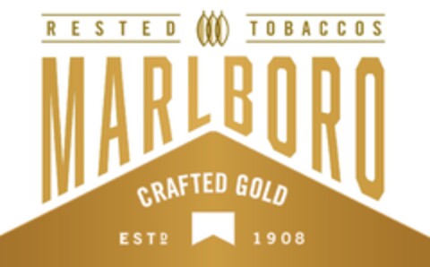 RESTED TOBACCOS MARLBORO CRAFTED GOLD ESTD 1908 Logo (EUIPO, 03/01/2024)