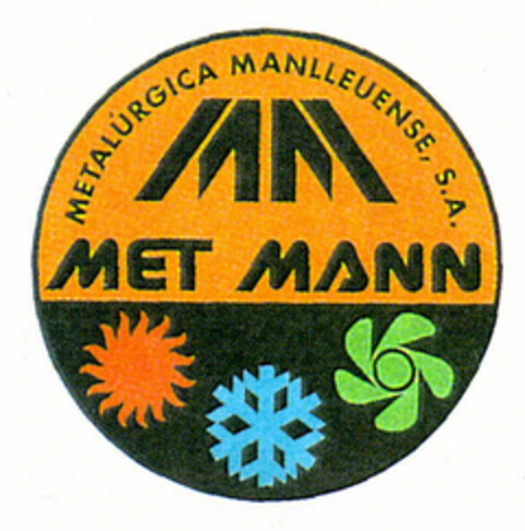 MET MANN METALÚRGICA MANLLEUENSE, S.A. Logo (EUIPO, 02.12.1999)