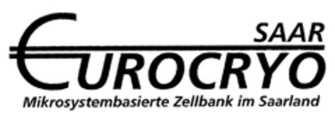 SAAR €UROCRYO Mikrosystembasierte Zellbank im Saarland Logo (EUIPO, 15.11.2002)