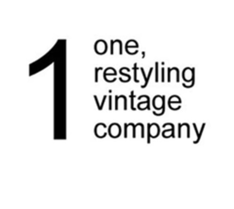 1 one, restyling vintage company Logo (EUIPO, 24.10.2007)