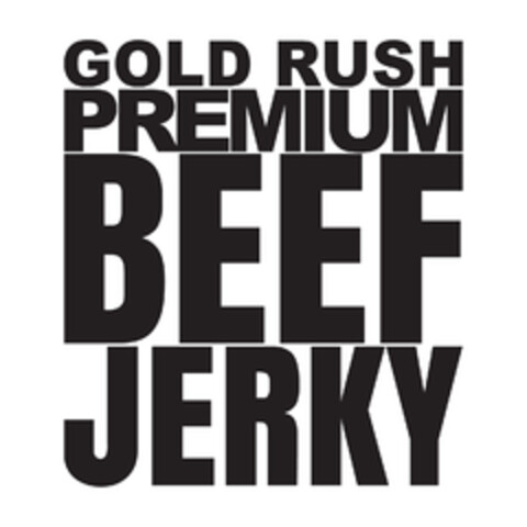 GOLD RUSH PREMIUM BEEF JERKY Logo (EUIPO, 05/25/2015)