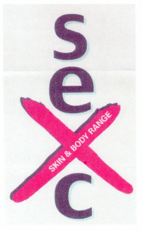 seXc SKIN & BODY RANGE Logo (EUIPO, 03.02.2000)