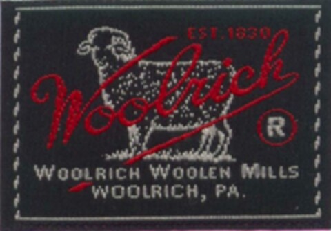 Woolrich WOOLRICH WOOLEN MILLS WOOLRICH, PA. Logo (EUIPO, 03.11.2005)