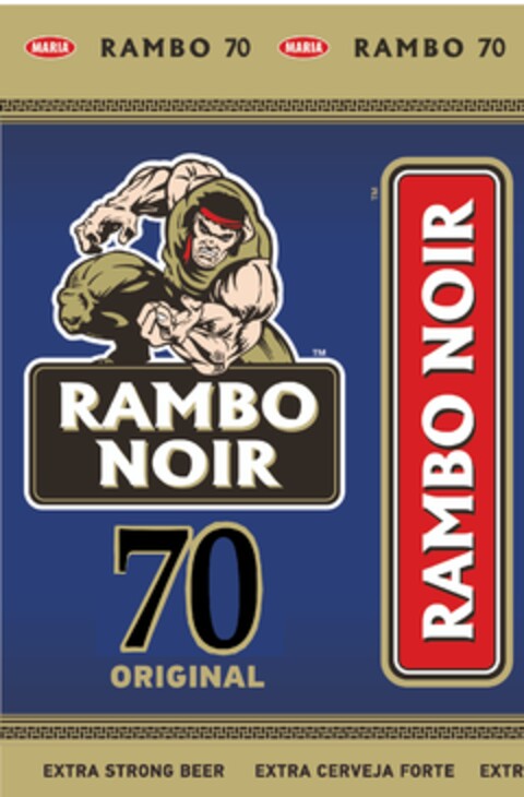 MARIA RAMBO 70
RAMBO NOIR
70 ORIGINAL
EXTRA STRONG BEER EXTRA CERVEJA FORTE Logo (EUIPO, 03/22/2012)