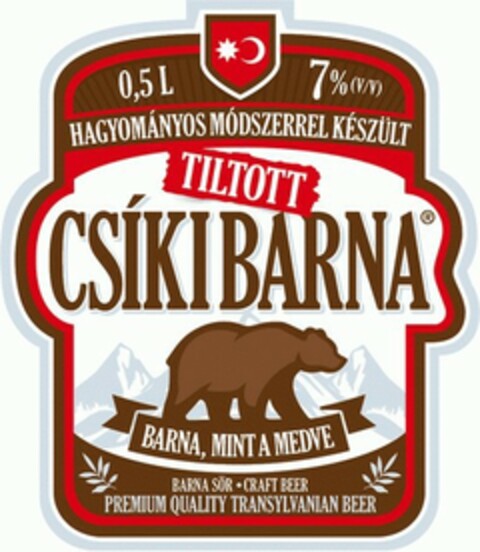 TILTOTT CSÍKI BARNA Logo (EUIPO, 28.03.2018)