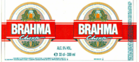 BRAHMA Chopp ALC. 5 % VOL. e 33 cl - 330 ml 1 DESDE 1888 Logo (EUIPO, 20.04.1998)