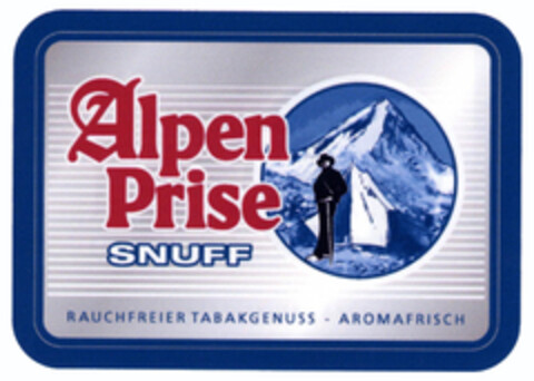 Alpen Prise SNUFF RAUCHFREIERTABAKGENUSS - AROMAFRISCH Logo (EUIPO, 07/17/2008)