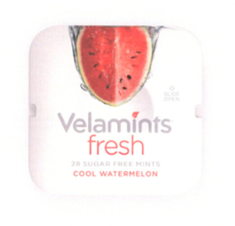 Velamints fresh 28 SUGAR FREE MINTS COOL WATERMELON Logo (EUIPO, 04/28/2014)