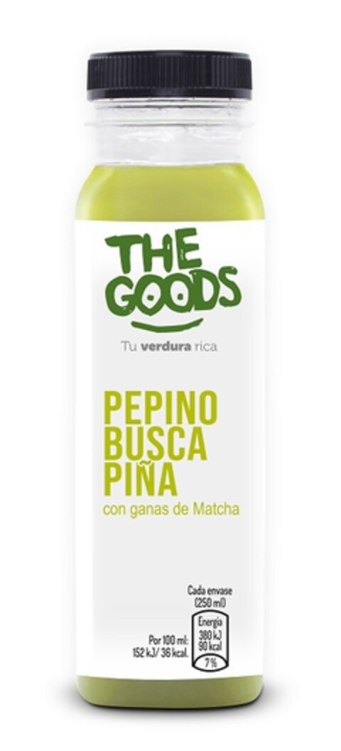 THE GOODS Tu verdura rica PEPINO BUSCA PIÑA con ganas de Matcha Logo (EUIPO, 18.05.2018)