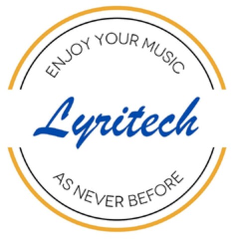 ENJOY YOUR MUSIC Lyritech AS NEVER BEFORE Logo (EUIPO, 20.07.2023)