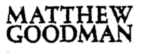 MATTHEW GOODMAN Logo (EUIPO, 03.11.1997)