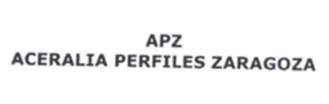 APZ ACERALIA PERFILES ZARAGOZA Logo (EUIPO, 02/11/2004)