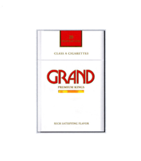 GRAND PREMIUM KINGS CLASS A CIGARETTES RICH SATISFYING FLAVOR Logo (EUIPO, 04/14/2005)