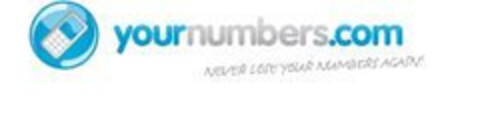 yournumbers.com NEVER LOSE YOUR NUMBERS AGAIN Logo (EUIPO, 03.12.2007)