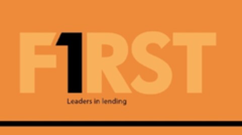 F1RST Leaders in lending Logo (EUIPO, 07/19/2012)