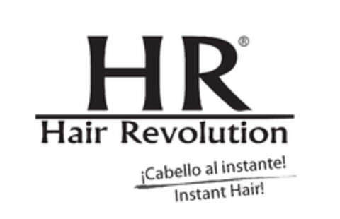 HR Hair Revolution ¡Cabello al instante! Instant Hair! Logo (EUIPO, 05/30/2013)