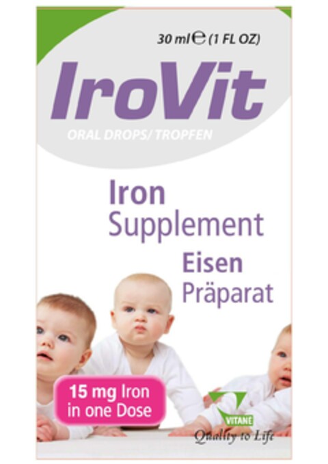 IroVit ORAL DROPS/TROPFEN VITANE Logo (EUIPO, 01/31/2020)