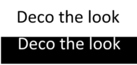 DECO THE LOOK Logo (EUIPO, 12/23/2020)