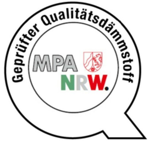 Geprüfter Qualitätsdämmstoff MPA NRW. Logo (EUIPO, 17.02.2021)