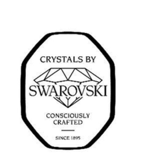 CRYSTALS BY SWAROVSKI CONSCIOUSLY CRAFTED SINCE 1895 Logo (EUIPO, 04.07.2023)