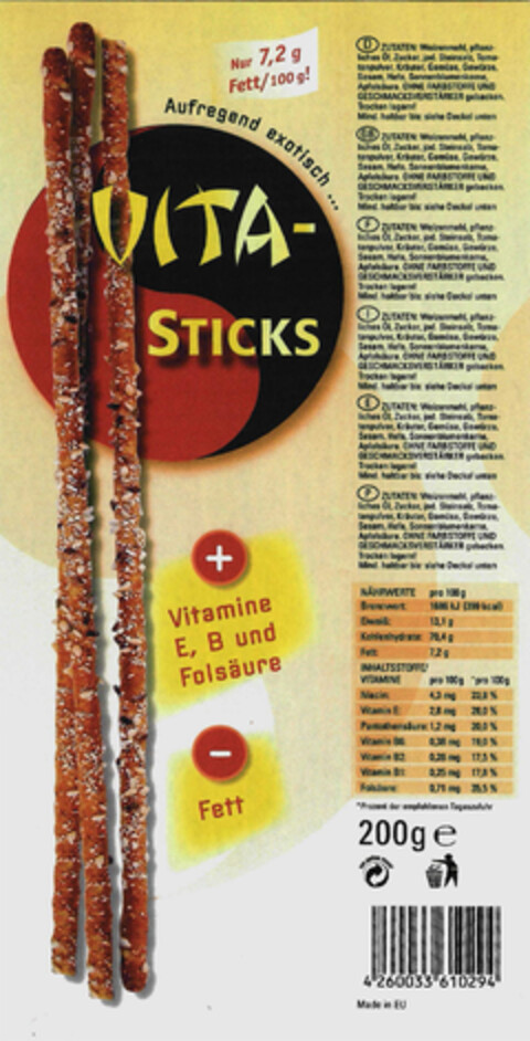 VITA-STICKS Aufregend exotisch... Logo (EUIPO, 02/28/2005)