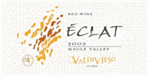 RED WINE ÉCLAT 2002 MAULE VALLEY VALDIVIESO OF CHILE Logo (EUIPO, 07.02.2006)