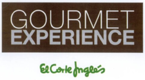 GOURMET EXPERIENCE EL CORTE INGLES Logo (EUIPO, 09/18/2009)