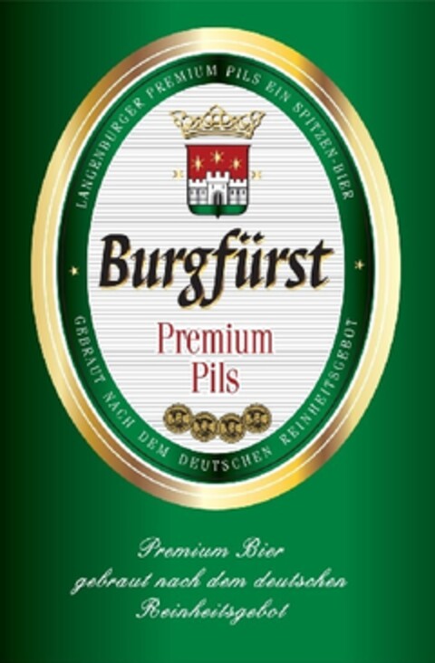 Burgfürst Premium Pils gebraut nach dem deutschen Reinheitsgebot
Langenburger Premium  Pils ein Spitzen-Bier Logo (EUIPO, 01.12.2011)