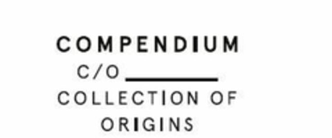 COMPENDIUM C/O COLLECTION OF ORIGINS Logo (EUIPO, 03/10/2020)