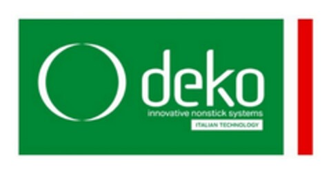 DEKO INNOVATIVE NONSTICK SYSTEMS ITALIAN TECHNOLOGY Logo (EUIPO, 02/22/2022)