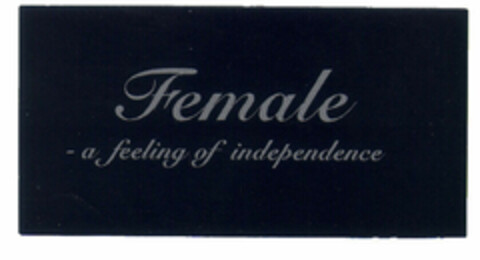 Female - a feeling of independence Logo (EUIPO, 01/11/2000)