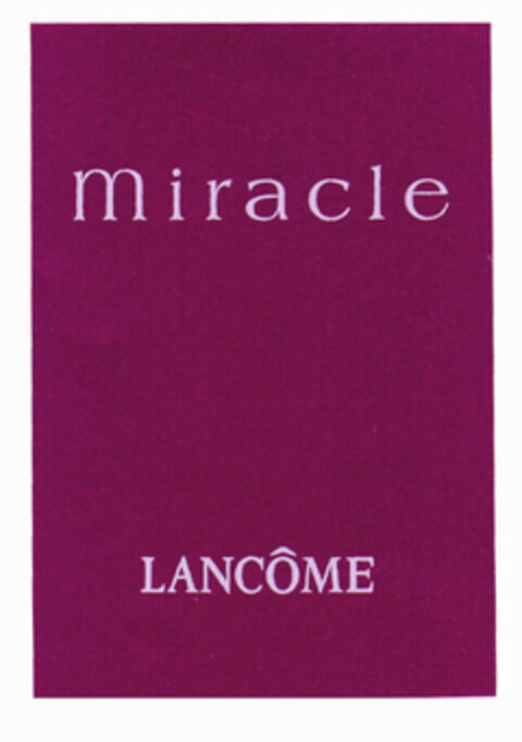 Miracle LANCÔME Logo (EUIPO, 07/31/2000)