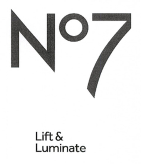 Nº7 Lift & Luminate Logo (EUIPO, 10/15/2012)