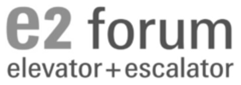 e2 forum elevator + escalator Logo (EUIPO, 08/11/2017)