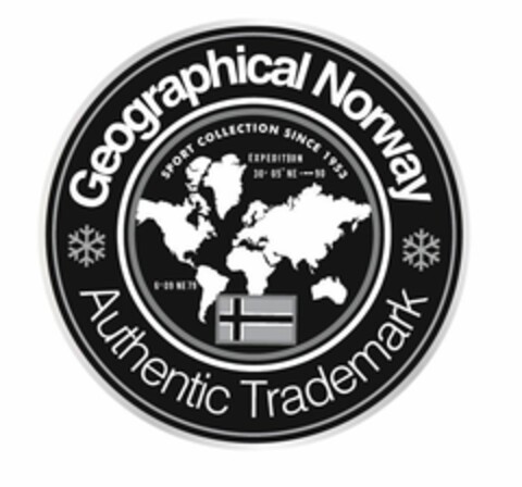 GEOGRAPHICAL NORWAY AUTHENTIC TRADEMARK SPORT COLLECTION SINCE 1953 EXPEDITION Logo (EUIPO, 04.04.2019)