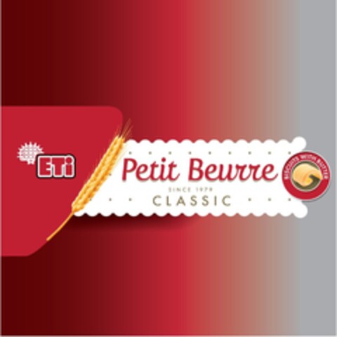 ETİ Petit Beurre since 1979 classic biscuits with butter Logo (EUIPO, 24.04.2019)