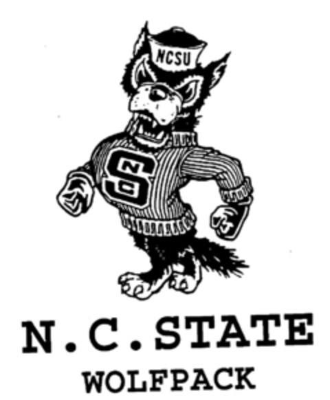 NCSU N.C. STATE WOLFPACK Logo (EUIPO, 01.04.1996)