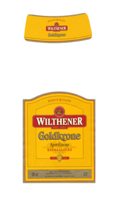 FEINSTE QUALITÄT WILTHENER Goldkrone Logo (EUIPO, 06/22/2005)