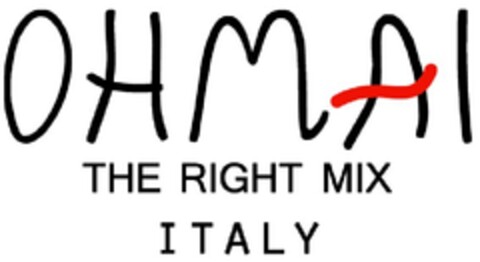 OHMAI THE RIGHT MIX ITALY Logo (EUIPO, 05/14/2013)