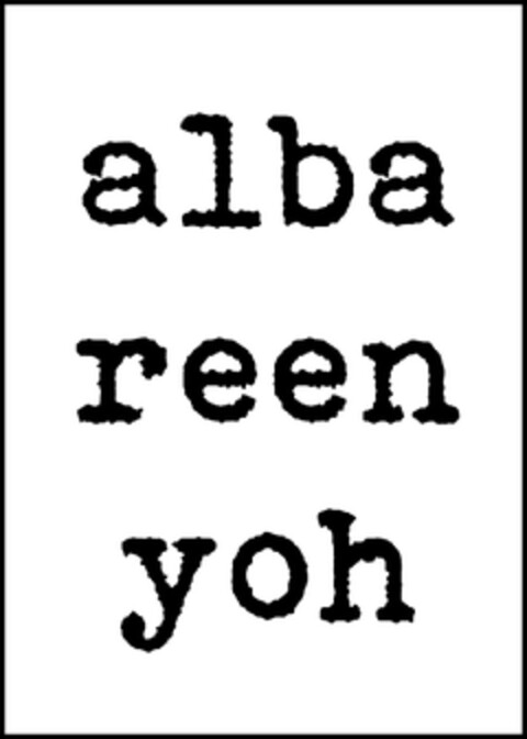 ALBA REEN YOH Logo (EUIPO, 29.11.2013)