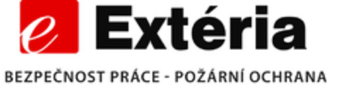 e EXTÉRIA BEZPEČNOST PRÁCE - POŽÁRNÍ OCHRANA Logo (EUIPO, 14.08.2015)