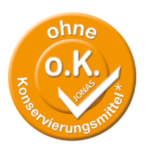 JONAS ohne Konservierungsmittel* o.K. Logo (EUIPO, 26.10.2018)