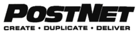 POSTNET CREATE·DUPLICATE·DELIVER Logo (EUIPO, 07.02.2005)